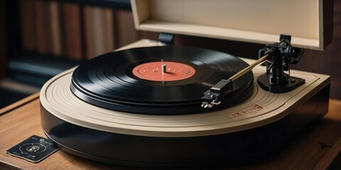 Vintage-Style 1965 Turntable for Playing Vinyl Records with Classic Design and Warm Sound