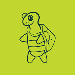 Turtle abstract logo design vector