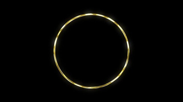 animated gold frame rectangular round oval frame wedding model frame gold frame luxury background border gold 4k looping