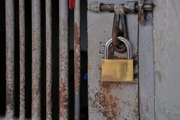 old rusty lock