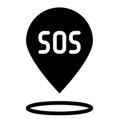 Marker location with SOS icon