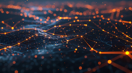 Obraz premium Abstract light dots connection