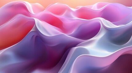 Obraz premium Abstract waves of soft pink and purple textures flowing gently in a serene gradient background during sunset