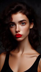 Fototapeta premium Close-Up Portrait of a Woman Artistic Detail