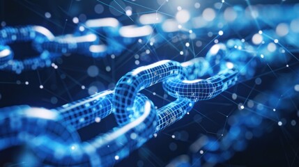 Abstract Digital Chain Link