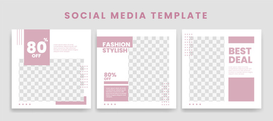 editable carousel template for social media posts, promotion sale template © Hael.IDN