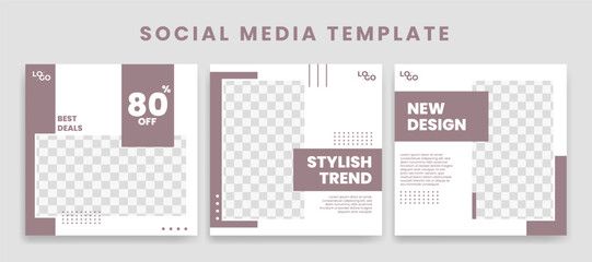 editable carousel template for social media posts, promotion sale template © Hael.IDN