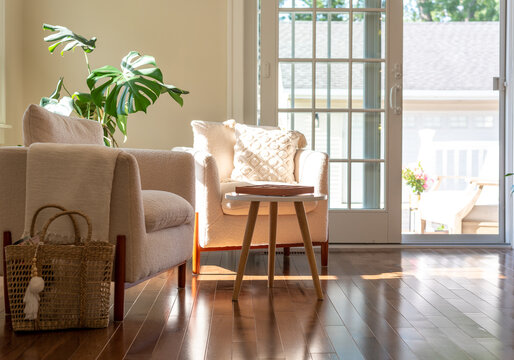 Afternoon light streaming into a home interior