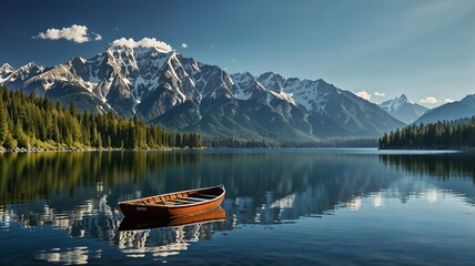 Obraz premium lake and mountains