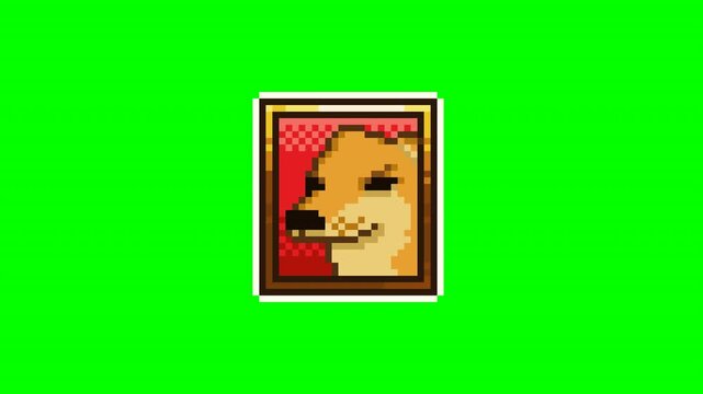 Angry cheems dog photo, pixel art animation meme