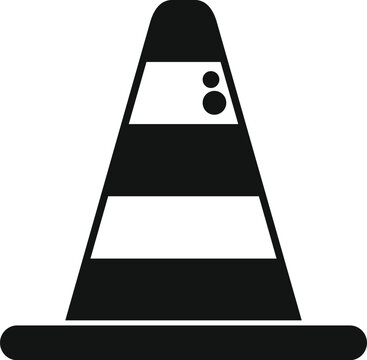 black and white traffic cone clip art preview