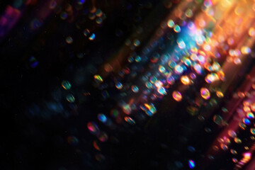 Fototapeta premium Dusty Glitter Rainbow Bokeh Overlays - High-Resolution Overlays with Soft Pastel Gradient and Sparkling Bokeh Effects for Magical and Dreamy Visuals in Creative Projects