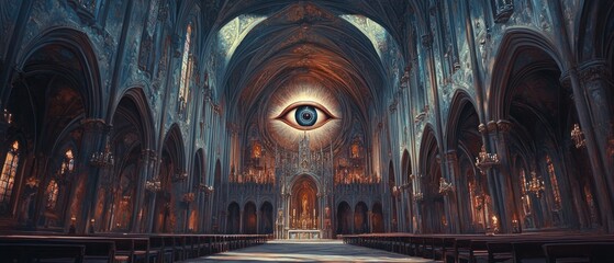 Eye of Providence Historic Mural Christianity, Freemasonry Religion Spiritual Symbol