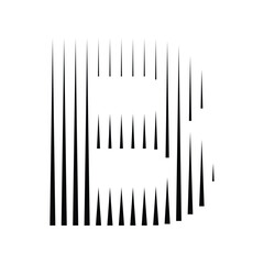 Letter B Logo with Abstract Line Pattern