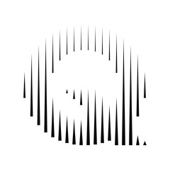 Letter Q Logo with Abstract Line Pattern