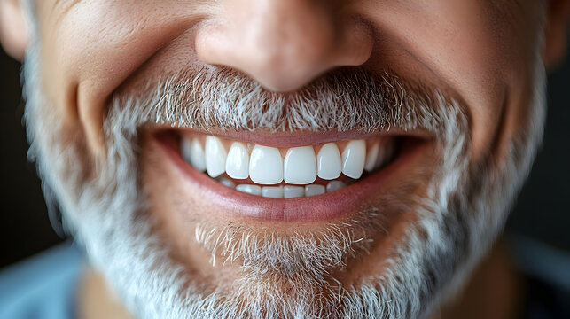 Close-up of a smiling man with a well-groomed beard.