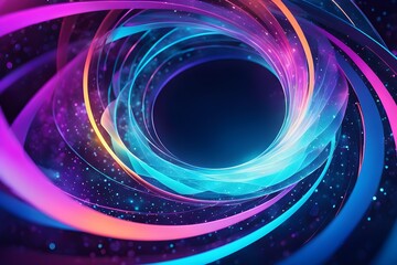 Obraz premium A colorful spiral with a black hole in the middle