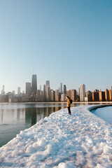 Obraz premium Chicago Skyline in the winter