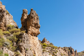 Formaciones rocosas en las montañas de Sierra Nevada en Monachil, Granada España