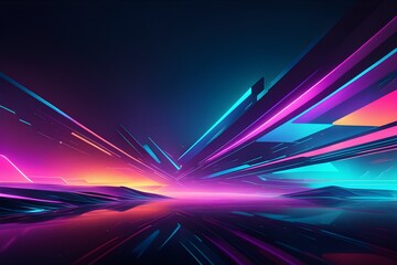 A colorful, abstract landscape with purple and blue streaks