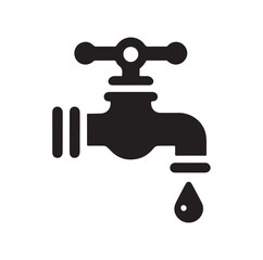 Water Taps icon silhouette vector illustration 