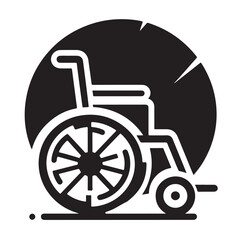 Wheelchairs icon silhouette vector illustration 