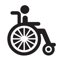 Wheelchairs icon silhouette vector illustration 