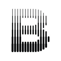 Letter B Logo with Abstract Line Pattern