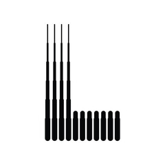 Letter L Logo with Abstract Line Pattern