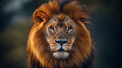 portrait of a lion for world lion day