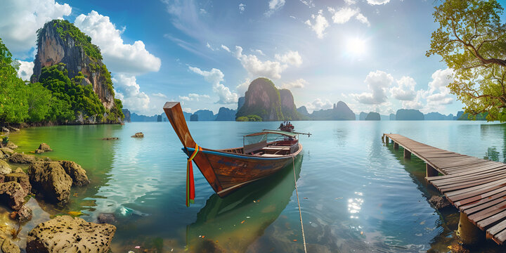 Scenic Railay Beach in KrabiThailand with Couple
