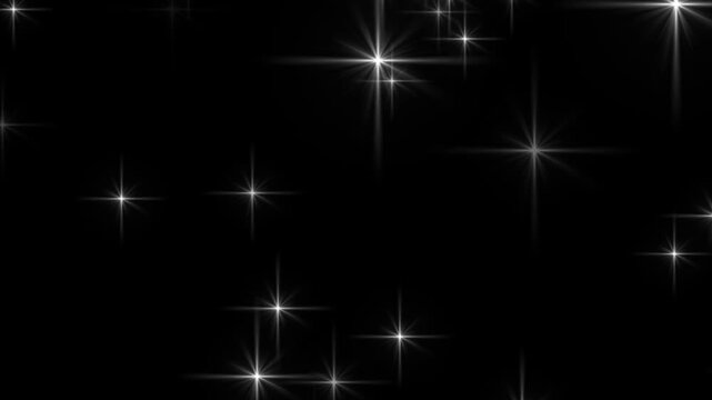 sparkle stars silver background christmas holiday, Colorful blinking stars on black background,
 Beautiful loop flickering falling gold stars particles on black background. falling sparkling stars.