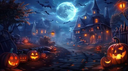 Obraz premium Haunted Halloween Night