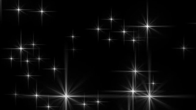 sparkle stars silver background christmas holiday, Colorful blinking stars on black background,
 Beautiful loop flickering falling gold stars particles on black background. falling sparkling stars.