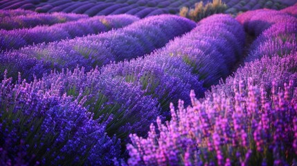 A field of lavender in full bloom.