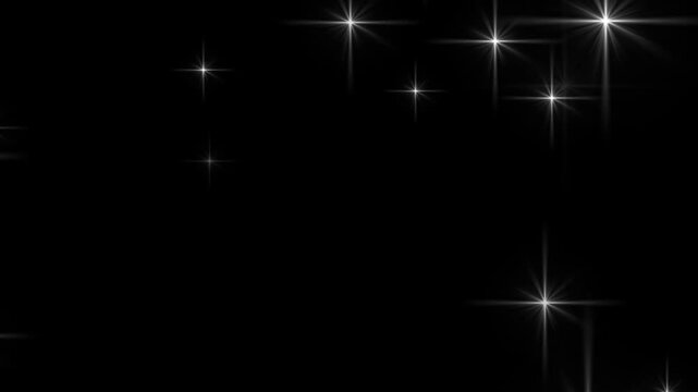sparkle stars silver background christmas holiday, Colorful blinking stars on black background,
 Beautiful loop flickering falling gold stars particles on black background. falling sparkling stars.