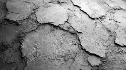 A close-up image of a rough and weathered concrete surface, with visible cracks and peeling layers.