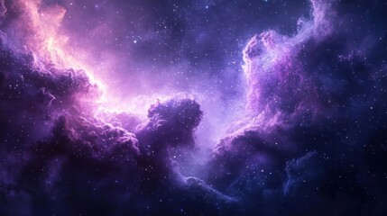 Fototapeta premium An awe-inspiring cosmic scenery where clouds of stars are seen forming a tunnel,