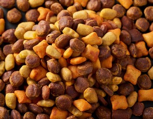 Firefly A pile of food dog with brown and yellow pieces