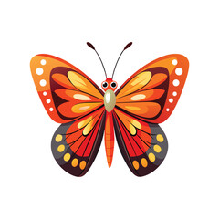 butterfly vector illustration with white background