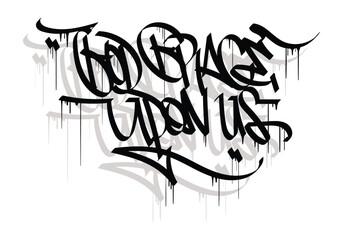 GOD GRACE UPON US graffiti tag style design