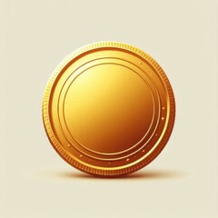 gold medal on a white background , gold coin