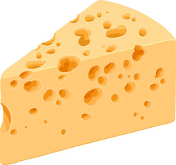 Hole Cheese Digital Illustration Vector Clipart