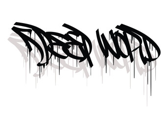 DEEP WORD graffiti tag style design