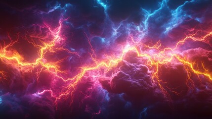 Abstract Lightning Storm Background.