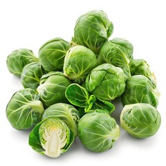 Fototapeta premium A bunch of green Brussels sprouts.