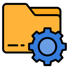 Document Management Icon Element For Design