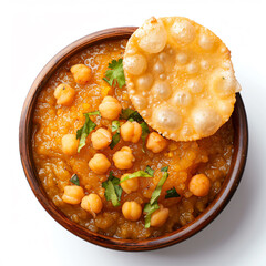 a bowl of beans and a tortilla with a cracker
