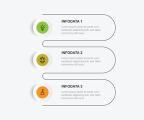3 step infographic template vector with circle concept can be used for workflow, business information, presentation data, and web graphic design 