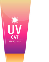 Simple gradient sunscreen icon illustration